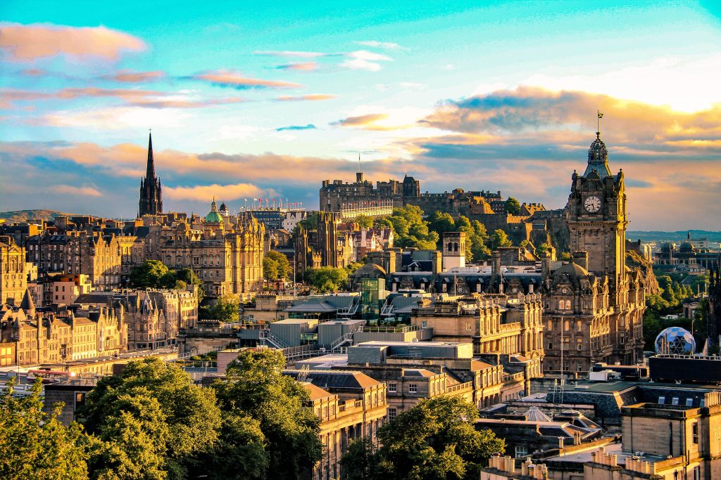 Bed and breakfast room set up for guests in Edinburgh